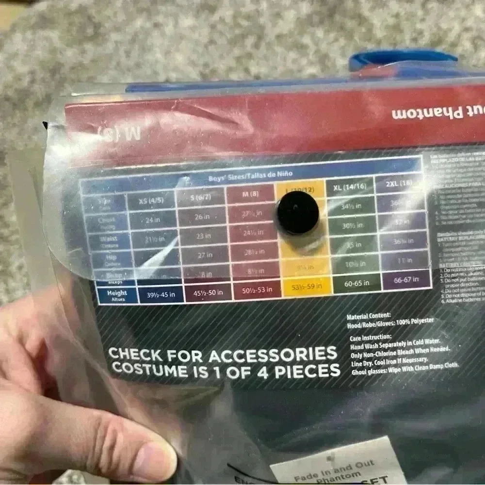 Unknown Phantom Fade In/Out Youth Halloween Costume Lights Up-Medium (8)